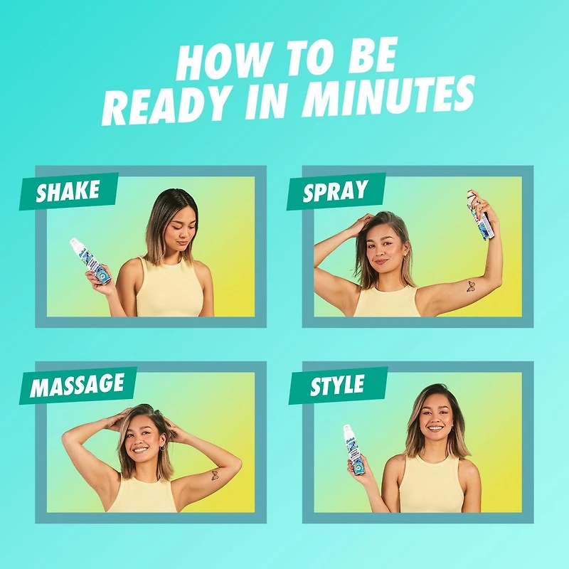 Batiste Dry Shampoo Spray, Bare Scent, Refresh Hair and Absorb Oil Between Washes, Waterless Shampoo for Added Hair Texture and Body, 200-ml