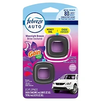 Febreze Car Air Freshener, Odor-Fighting Automotive Vent Clip, Gain Moonlight Breeze Scent, 2ct