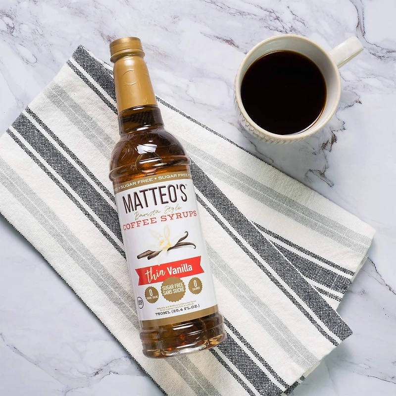 Matteo's Sirop Aromatisant pour Café Sans Sucre, Caramel Salé