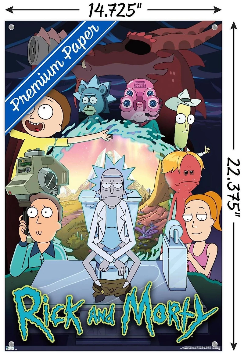 Rick And Morty - Season 4 Group Wall Poster, 14.725" x 22.375"