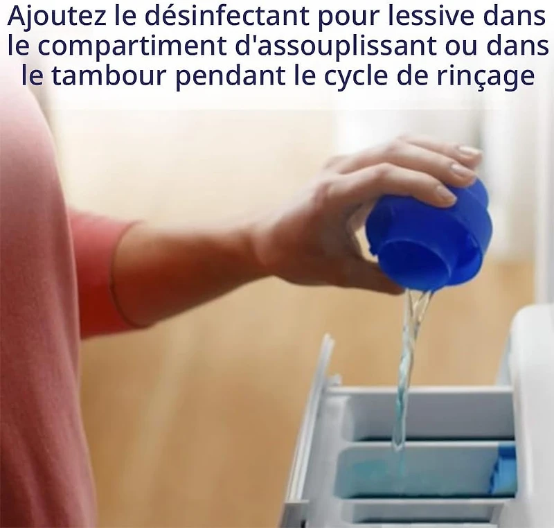 Lysol Laundry Disinfectant, Free and Clear, No Fragrances, No Dyes, 0% Bleach, Kills 99.9% of Viruses & Bacteria, 1.2 L