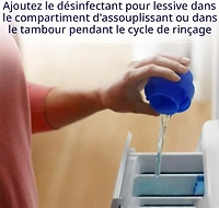 Lysol Laundry Disinfectant, Free and Clear, No Fragrances, No Dyes, 0% Bleach, Kills 99.9% of Viruses & Bacteria, 1.2 L