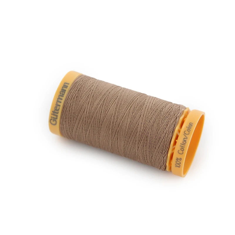 GÜTERMANN Cotton 50wt Thread, 250 m (273.4 yd), Black, Strong & Lustrous for Sewing