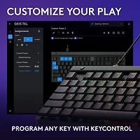 Logitech G515 TKL, clavier gaming ultra-plat filaire