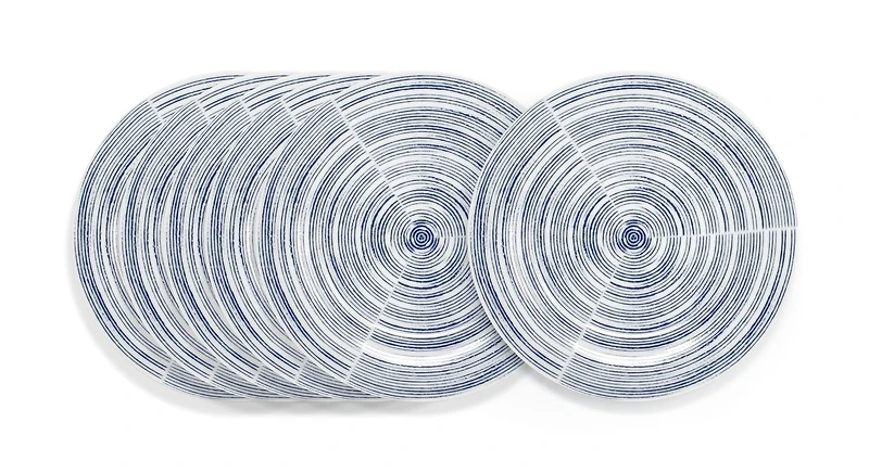 Mainstays Ink Spiral Salad Plate - 6 Pack