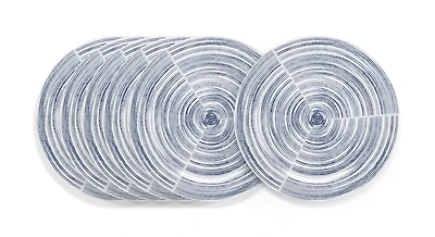 Mainstays Ink Spiral Salad Plate - 6 Pack