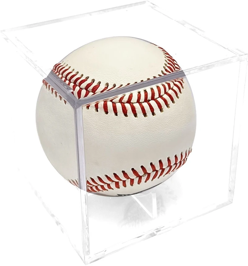 Boîte d'exposition pour balle de baseball - Claire et carrée - Pour exposer et préserver une seule balle de baseball