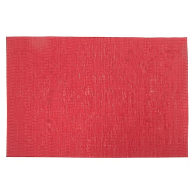 IH Casa Decor Vinyl Placemat Damask Red - Ensemble De 12