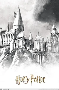 The Wizarding World: Harry Potter - Illustrated Hogwarts Wall Poster