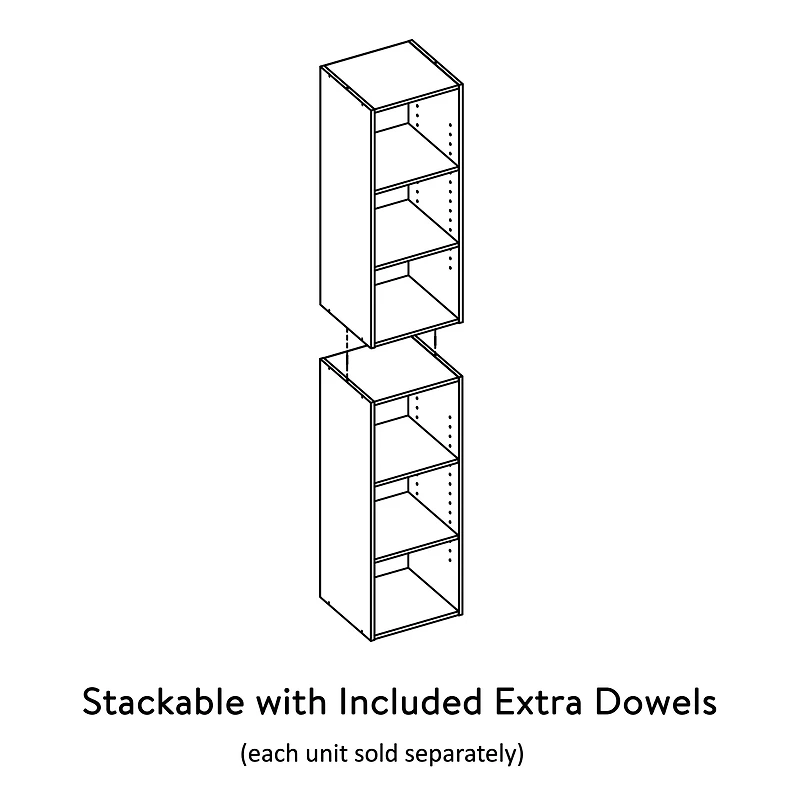 Mainstays Adjustable 3-Shelf Organizer Bookcase, Espresso