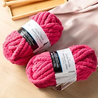MS Chunky Chenille Pink Party Polyester Yarn