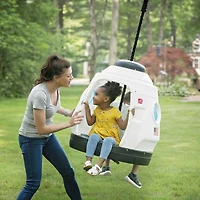 Step2 Space Capsule Swing for Kids, 2-in-1 Outdoor Kids Swing and Playhouse, Enclosed Capsule Swing Seat, Ages 3–7 Years
