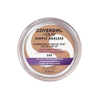 COVERGIRL Simply Ageless Instant Wrinkle Defying Foundation with Hyaluronic Complex, Vitamin C, and Niacinamide - SPF 28, 100% Cruelty-Free