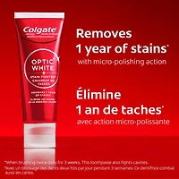 Colgate Optic White Stain Fighter Clean Mint Paste Teeth Whitening Toothpaste, 90 ml