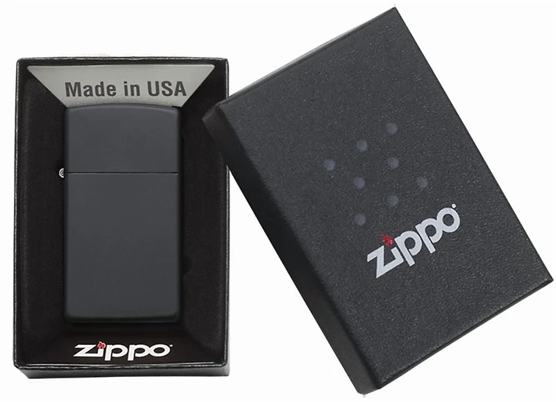 Zippo slim noir mat (1618)