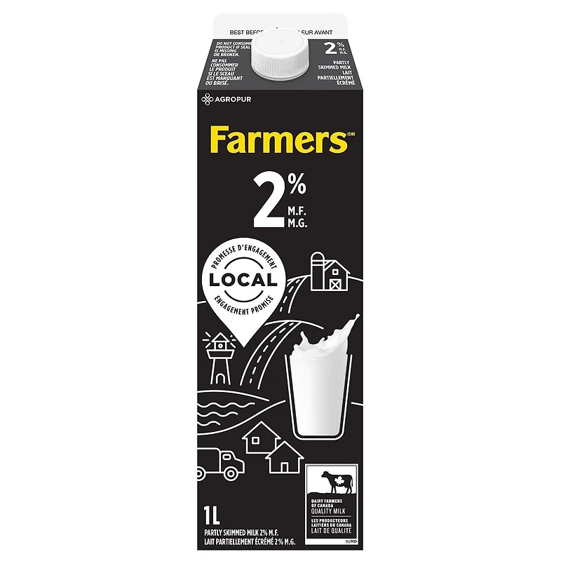 Farmers 2% Partly Skimmed Milk 1L