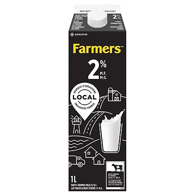 Farmers 2% Partly Skimmed Milk 1L