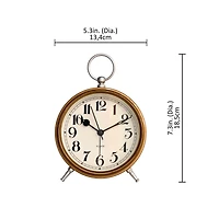 Hometrends Copper Pocketwatch Tabletop Alarm Clock