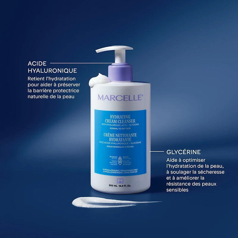 Marcelle, Hydrating Cream Cleanser, 500mL