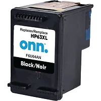 onn. Remanufactured HP 63 XL Black Ink Cartridge, (360229730)