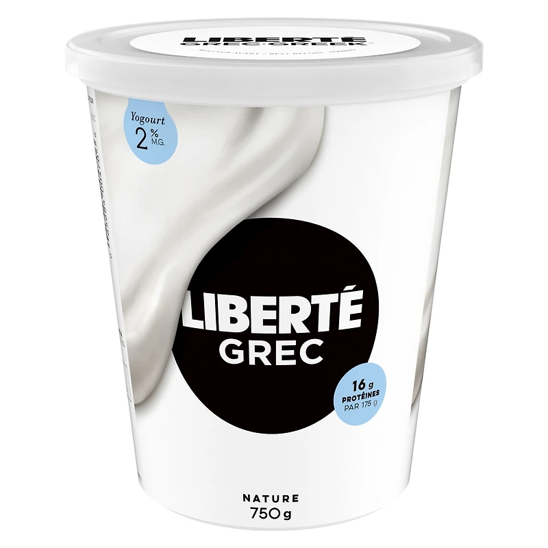 Liberte Greek Yogurt 2%, Plain, 750g