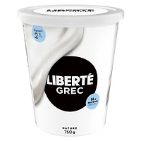 Liberte Greek Yogurt 2%, Plain, 750g