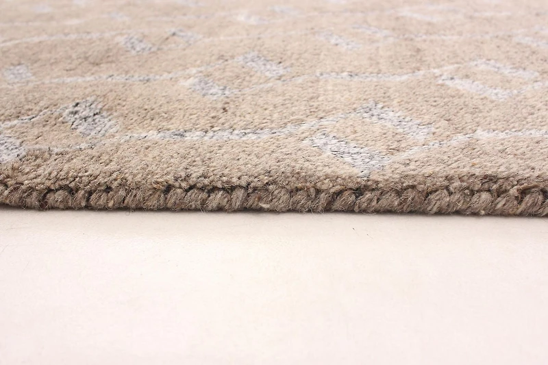 ECARPETGALLERY 5'0" x 7'11" Moroccan Tangier Hand-knotted Area Rug for Living Room, Dining Room and Bedroom in Brown