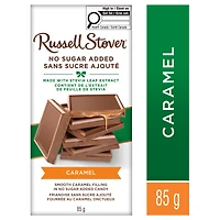 Russell Stover No Sugar Added Caramel Milk Chocolate Bar, 85 Grams