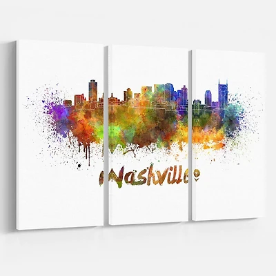 Design Art La Ligne D'Horizon De Las Vegas Art Sur Toile