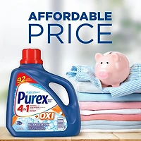 Purex Plus Oxi 4 in 1 Concentrated Liquid Laundry Detergent, 4.08 Litres, 92 Wash Loads