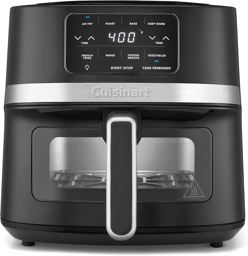 Cuisinart Friteuse à air avec panier de 4,5 l, lumière intérieure, pièces lavables au lave-vaisselle, 4 préréglages, rôtir, cuire, griller, frire à l'air libre et garder au chaud pour des repas