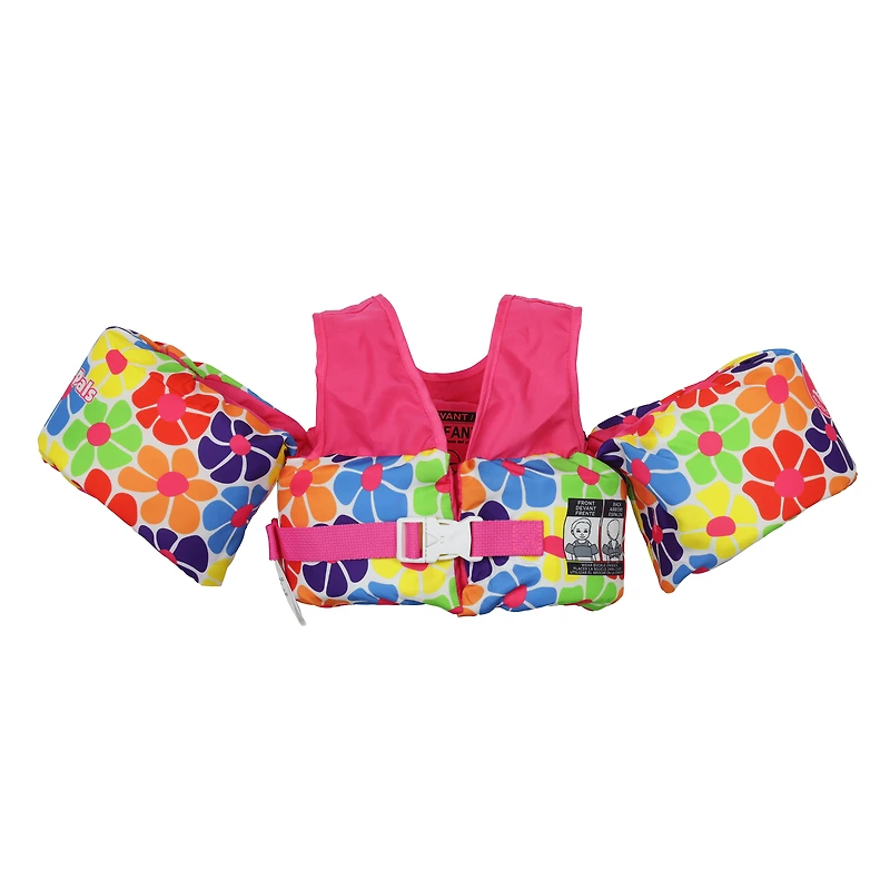 Body Glove Paddle Pals Flower Kids Life Jacket Swim Vest USCG Approved 33-55 lbs Adjustable PFD