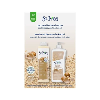 St. Ives Oatmeal & Shea Butter Body Was & Lotion Gift Set