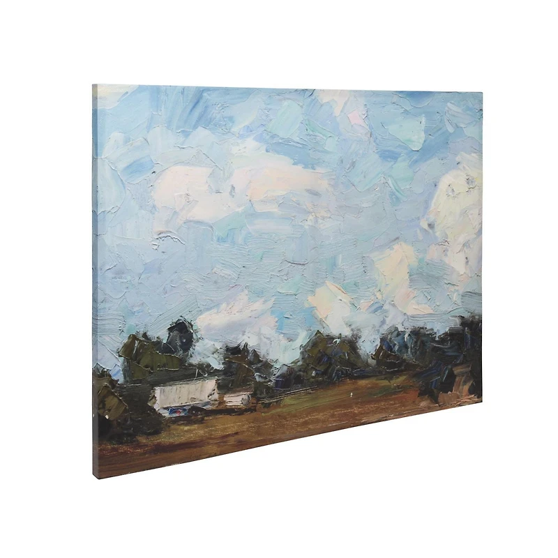 Toile embellie d’un paysage de 116,8 x 91,4 cm