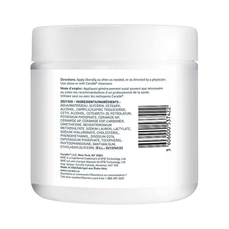 CeraVe Moisturizing Cream, Rich Face and Body Cream with Ceramides and Hyaluronic Acid for Dry Skin, 539g