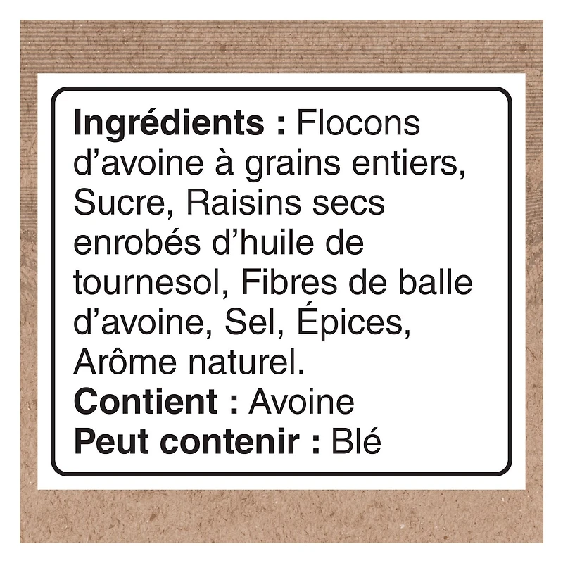 Quaker High Fibre Raisins & Spice Instant Oatmeal