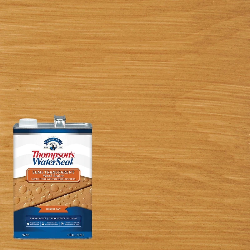 Scelleur semi-transparent pour le bois Thompson’s WaterSeal, tan désert, 3,78 l