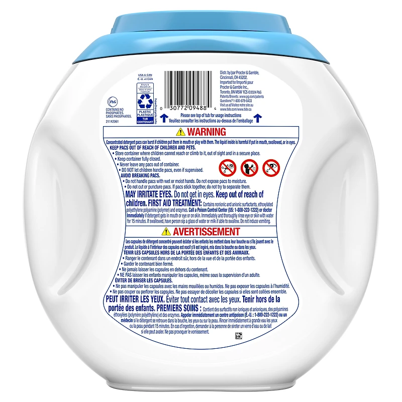 Tide Capsules Pur & Doux Détergent à Lessive Pacs de Savon, Tide Capsules Détergent à Lessive, Pacs de Détergent à Lessive, Détergent à Lessive en Capsules, 76 Unités