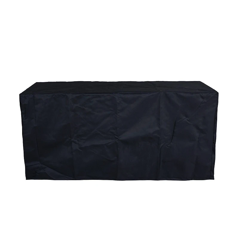 Calvin 52" Rectangle Metal Propane Fire Pit Table with Hidden Tank in Black Coral