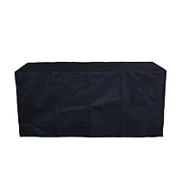 Calvin 52" Rectangle Metal Propane Fire Pit Table with Hidden Tank in Black Coral