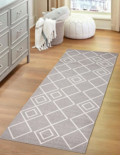 Tapis Lavable ECARPET Géométrique pour Chambre, Salon, Chambre d'Enfant, Couloir