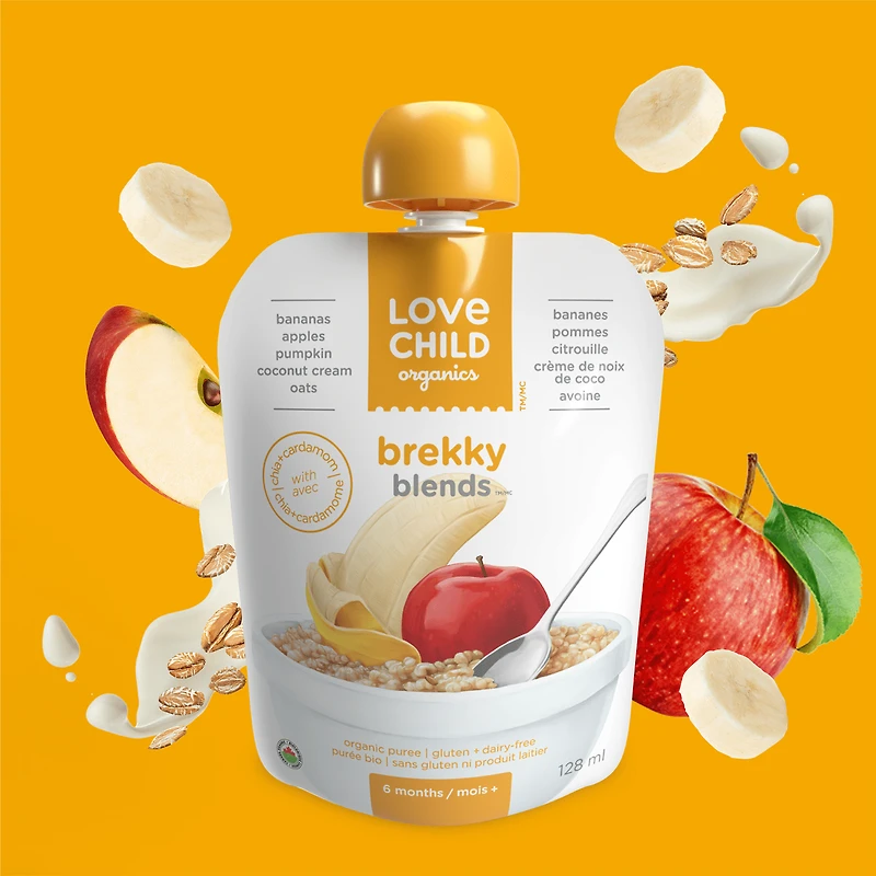 Love Child Organics Brekky Blends: bananas, apples, pumpkin + cardamom