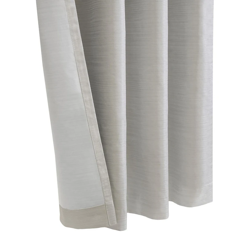 Silas 100% Blackout Grommet Curtain Panel Pair 52" x 84" each in Oyster