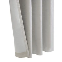 Silas 100% Blackout Grommet Curtain Panel Pair 52" x 84" each in Oyster