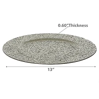Assiette De Présentation (Paillettes) (Champagne) (33 Cm) - Lot De 12