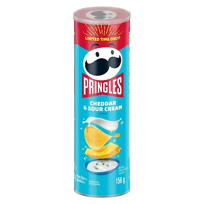 Pringles* Cheddar & Sour Cream Flavour Potato Chips 156 g