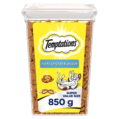 TEMPTATIONS Cat Treats Tasty Chicken Flavour, 850g Tub