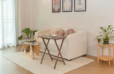 Mainstays Table plateau très grand format Gris rustique