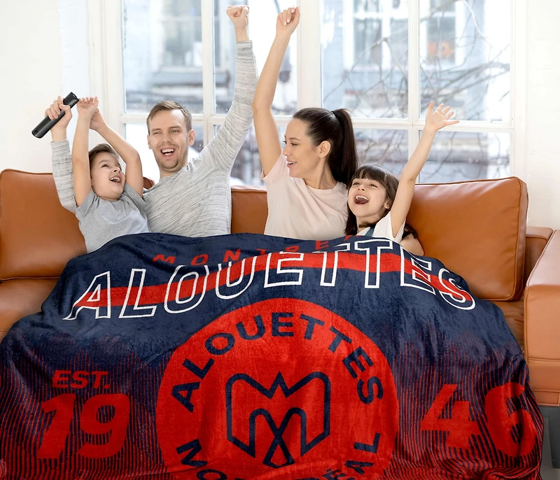 Couverture familiale des Alouettes de Montréal de la LCF, 62 po x 90 po