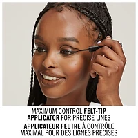 Rimmel Scandaleyes Exaggerate Felt Tip Eyeliner, Long Lasting Formula for up to 16 Hours, 100% Cruelty-Free, Black